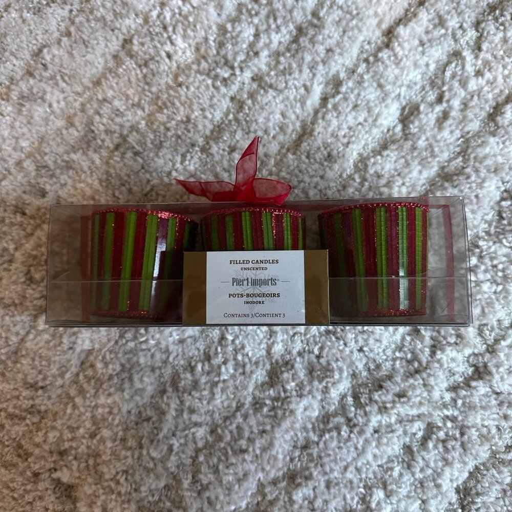 NWT Christmas Candles Set of 3